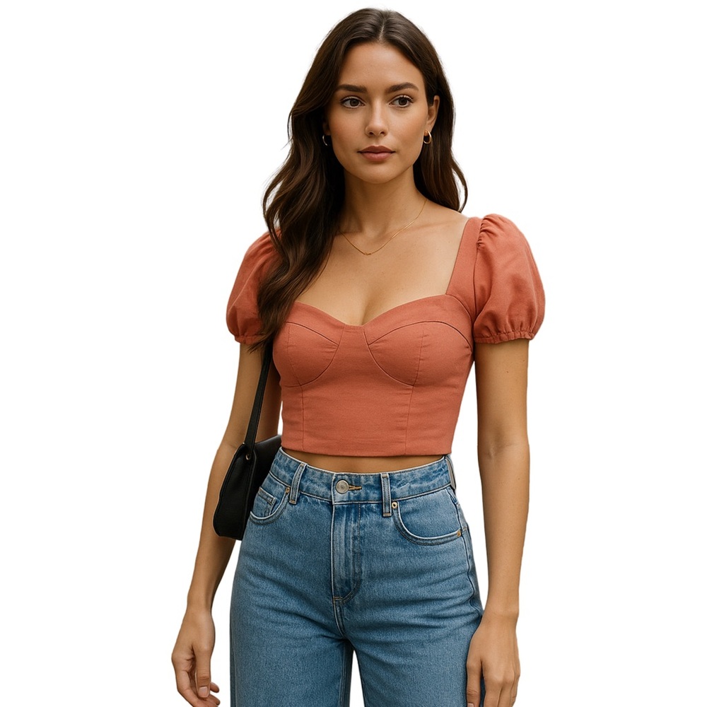 Aritzia Wilfred Novella Cap Sleeve Blouse | Warm Sienna Dark Pink | Size XXS